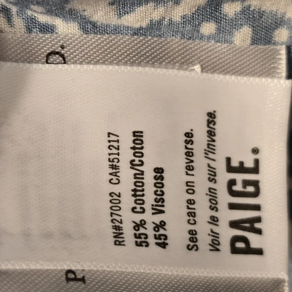 PAIGE Womens Blue and White Ruched Sailor Collar Blouse - Picture 6 of 8